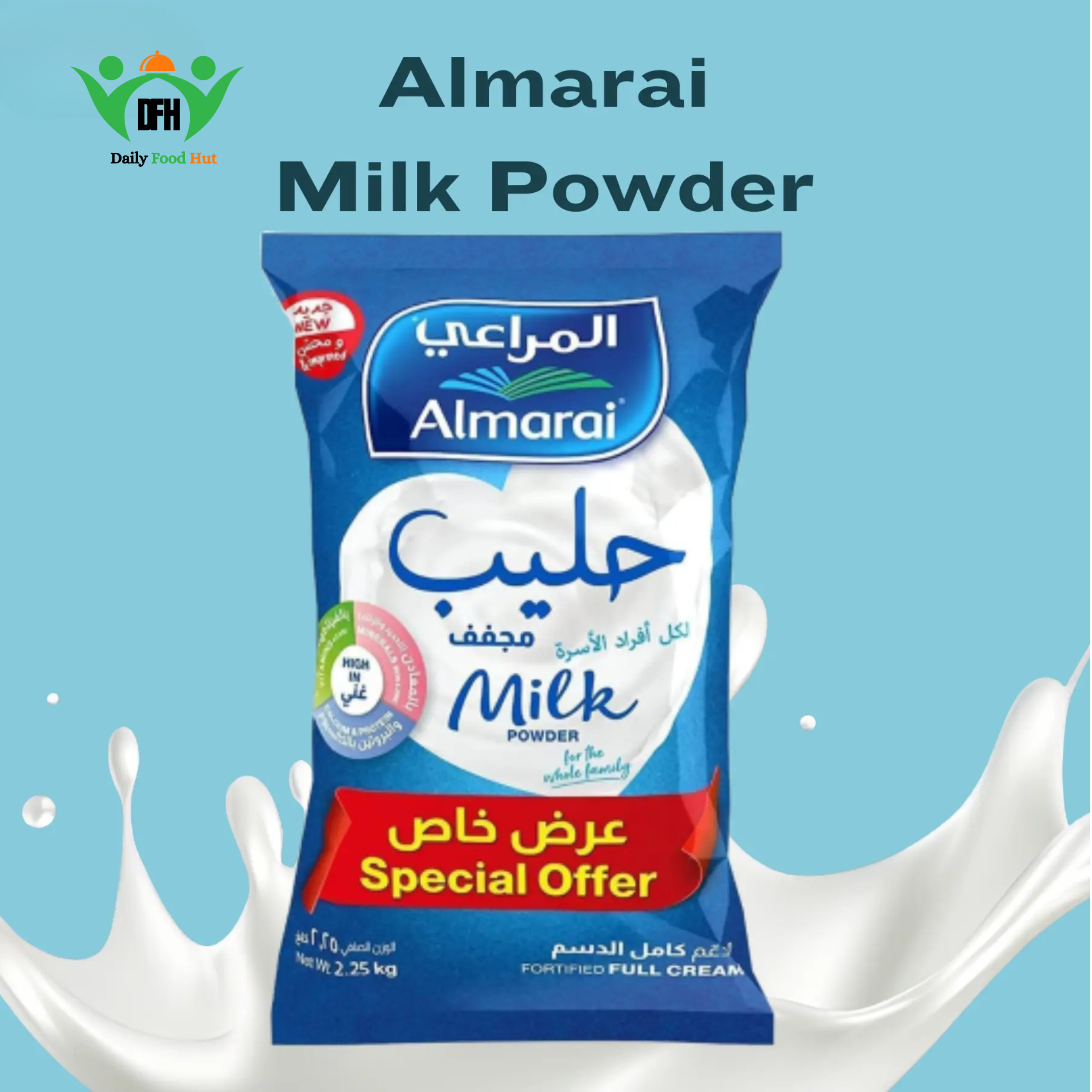 almarai fortified full cream milk powder 2.25kg ( saudi arabia ) almarai fortified full cream milk powder 2.25kg ( saudi arabia )