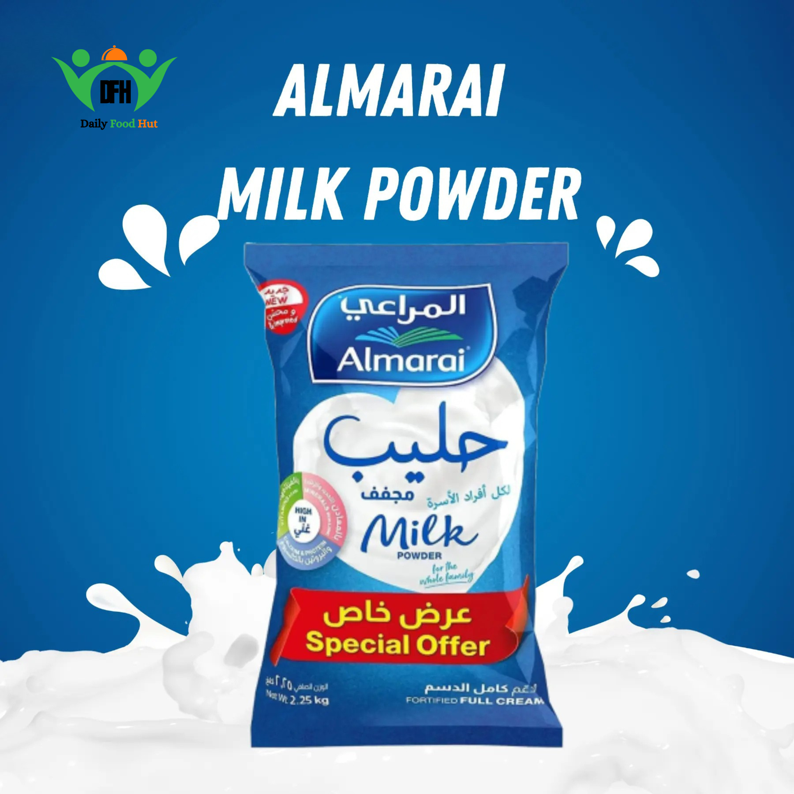 almarai fortified full cream milk powder 2.25kg ( saudi arabia ) almarai fortified full cream milk powder 2.25kg ( saudi arabia )